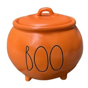 Rae Dunn “BOO” Cauldron Orange Small Baby Canister Halloween Brand New